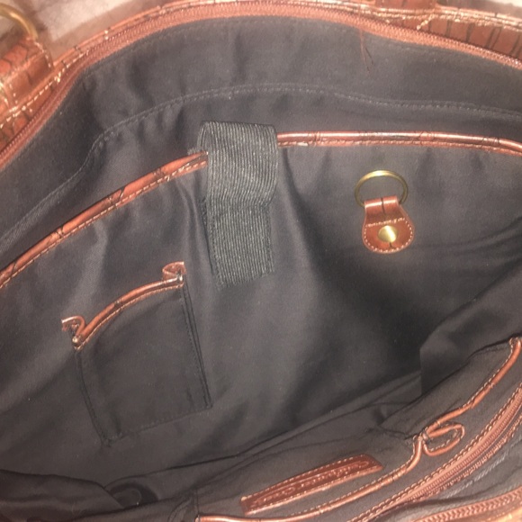 Coldwater Creek Faux Croc Briefcase/Laptop/Handbag - Picture 6 of 8